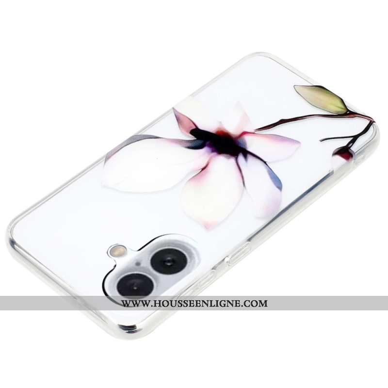 Coque iPhone 16 Fleur Blanche