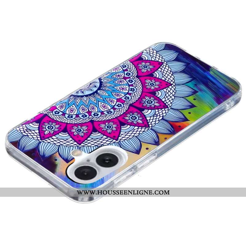 Coque iPhone 16 Fleur de Mandala