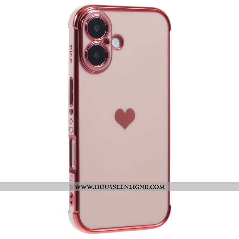 Coque iPhone 16 Motif Coeur