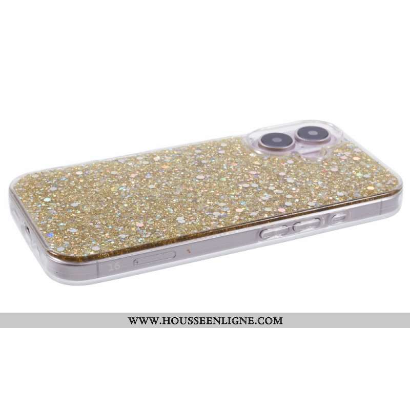 Coque iPhone 16 Paillettes