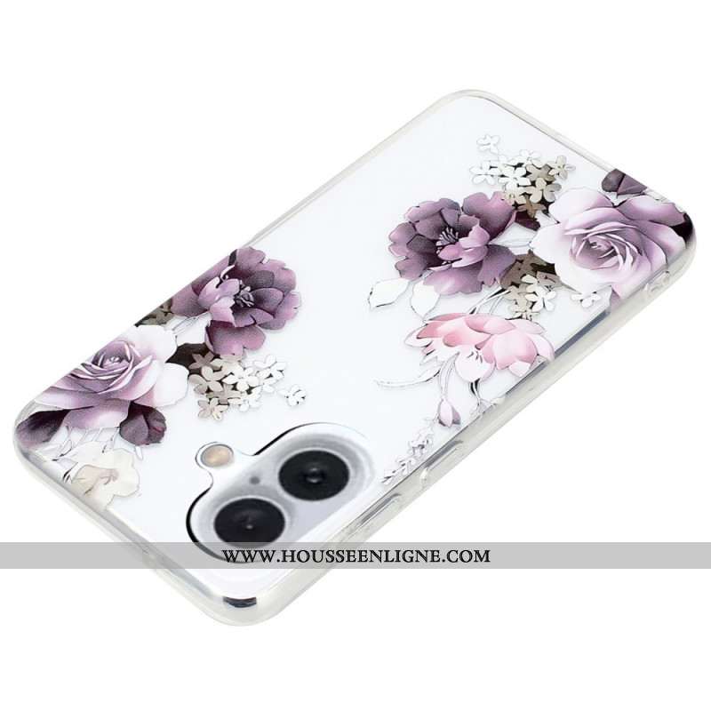 Coque iPhone 16 Pivoines