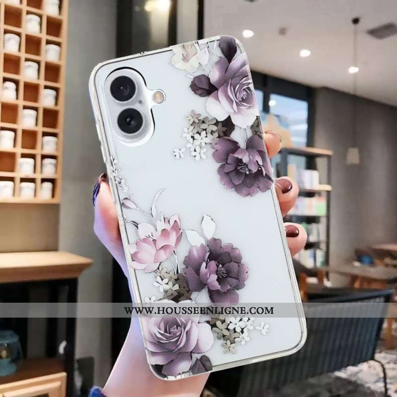 Coque iPhone 16 Pivoines