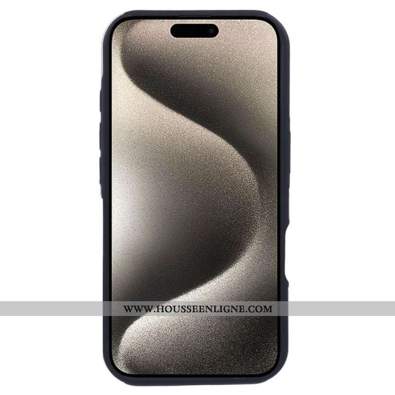 Coque iPhone 16 Plus Effet Métal Support Rotatif