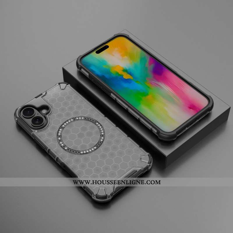 Coque iPhone 16 Plus Magnétique Nid d'Abeille