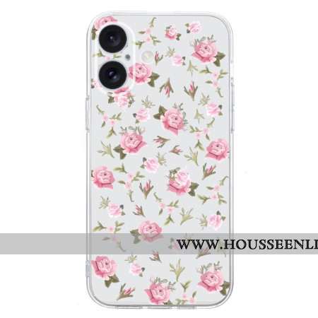 Coque iPhone 16 Plus Petites Fleurs Roses