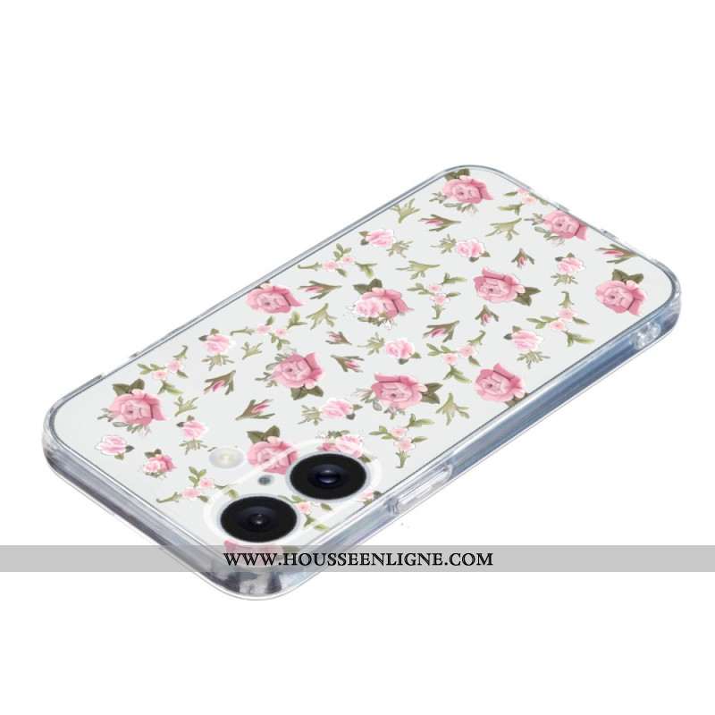 Coque iPhone 16 Plus Petites Fleurs Roses