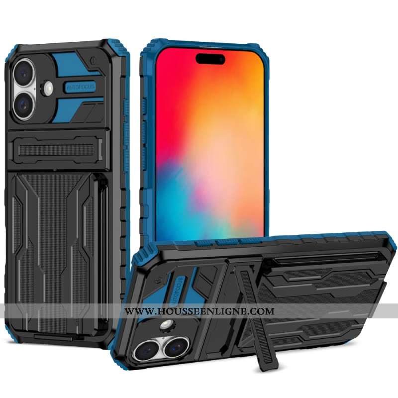 Coque iPhone 16 Plus Porte-Cartes Intégré et Support