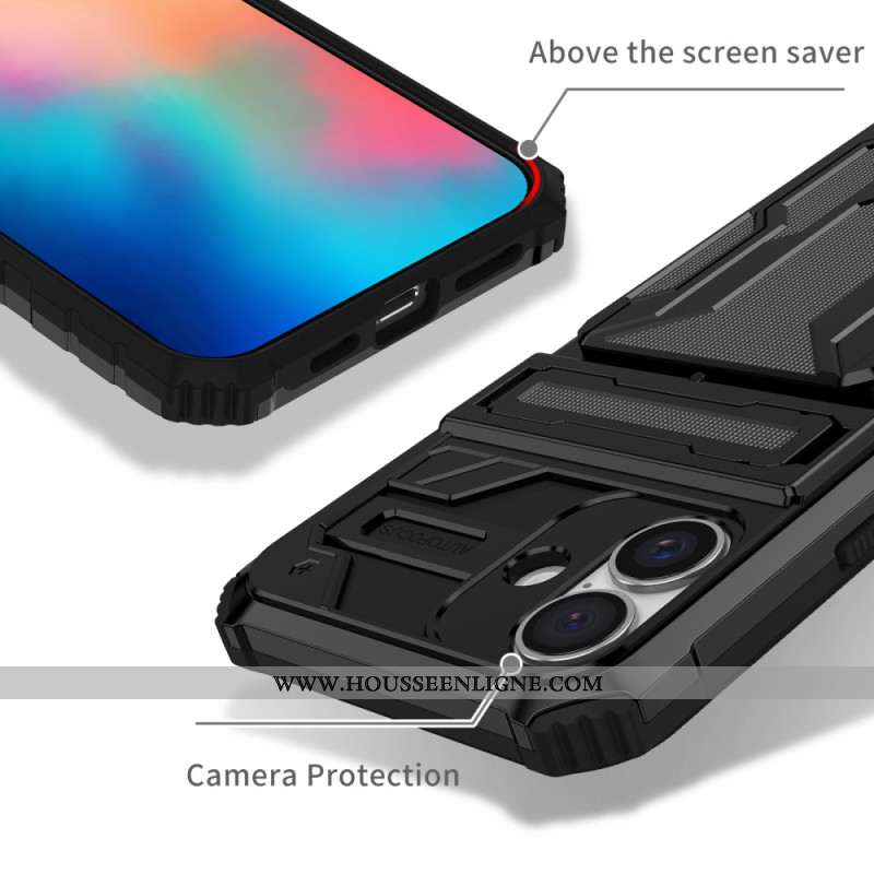 Coque iPhone 16 Plus Porte-Cartes Intégré et Support