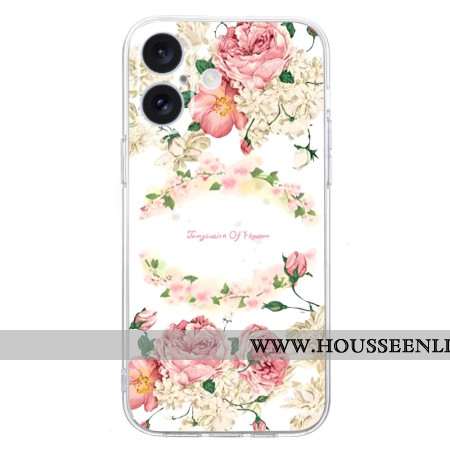 Coque iPhone 16 Plus Roses Vintage