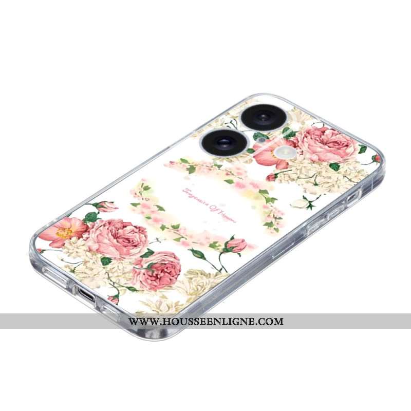 Coque iPhone 16 Plus Roses Vintage