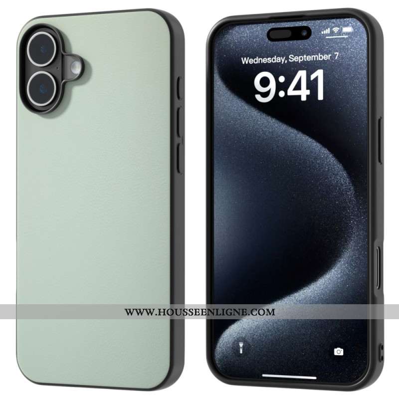 Coque iPhone 16 Plus Simili Cuir Anti-Chute