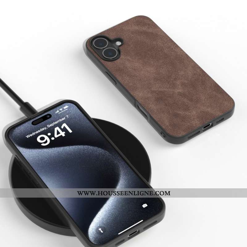 Coque iPhone 16 Plus Style Cuir