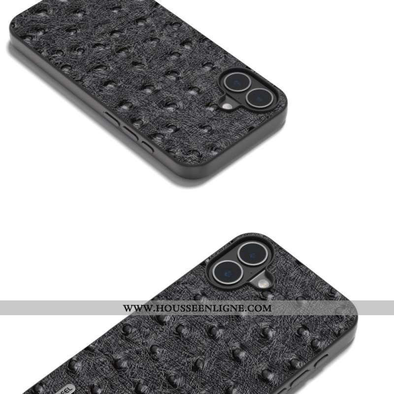 Coque iPhone 16 Plus Texture Autruche ABEEL