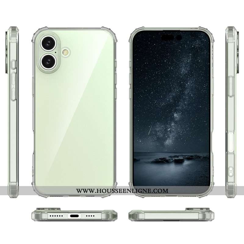 Coque iPhone 16 Plus Transparente Coins Renforcés