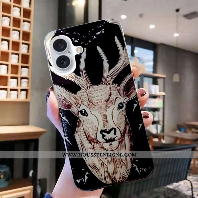 Coque iPhone 16 Plus Tête de Cerf