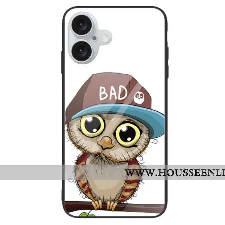 Coque iPhone 16 Plus Verre Trempé Bad Chouette