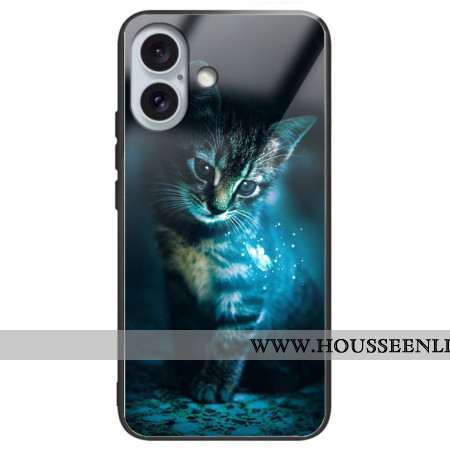 Coque iPhone 16 Plus Verre Trempé Chat