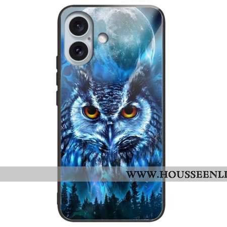 Coque iPhone 16 Plus Verre Trempé Chouette des Forêts