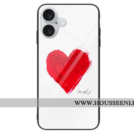 Coque iPhone 16 Plus Verre Trempé Coeur