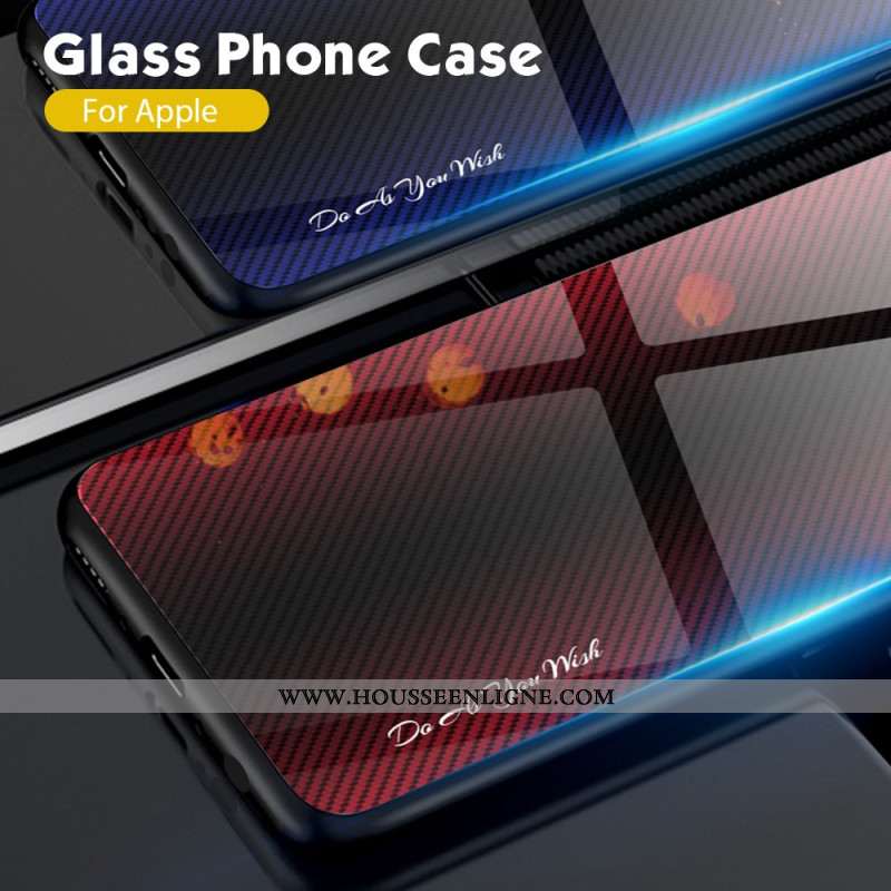 Coque iPhone 16 Plus Verre Trempé Fibre Carbone