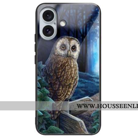 Coque iPhone 16 Plus Verre Trempé Hibou