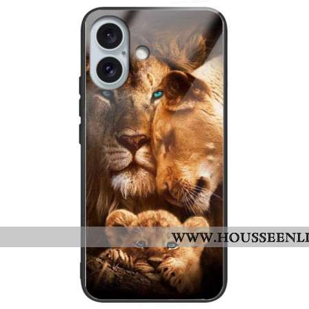 Coque iPhone 16 Plus Verre Trempé Lions