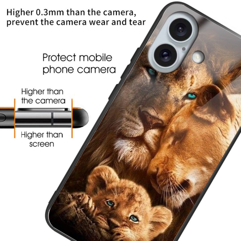 Coque iPhone 16 Plus Verre Trempé Lions