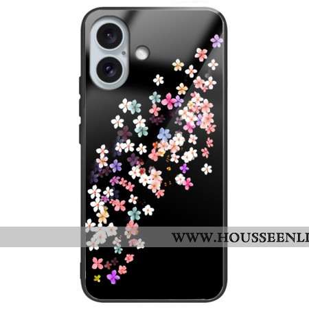 Coque iPhone 16 Plus Verre Trempé Motif Floral