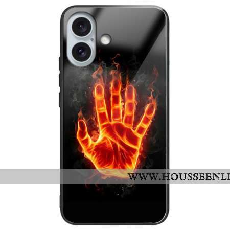 Coque iPhone 16 Plus Verre Trempé Paume de Feu