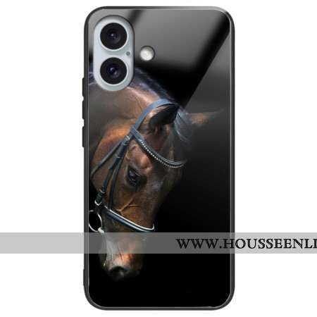 Coque iPhone 16 Plus Verre Trempé Tête de Cheval