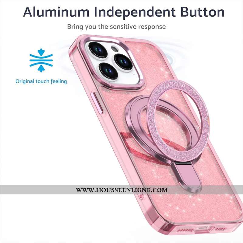 Coque iPhone 16 Pro Design Pailleté Compatible MagSafe