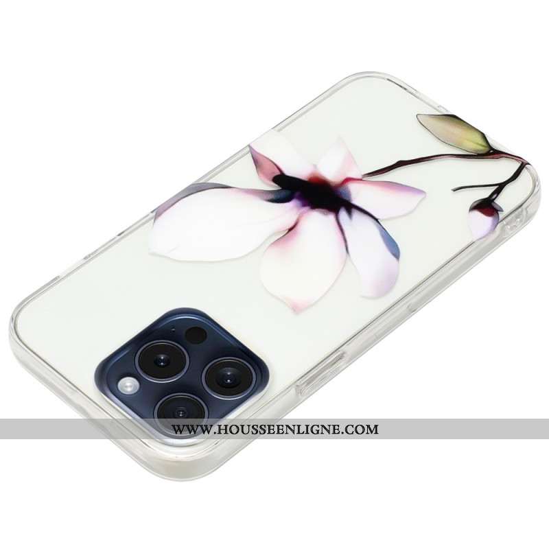 Coque iPhone 16 Pro Fleur Blanche