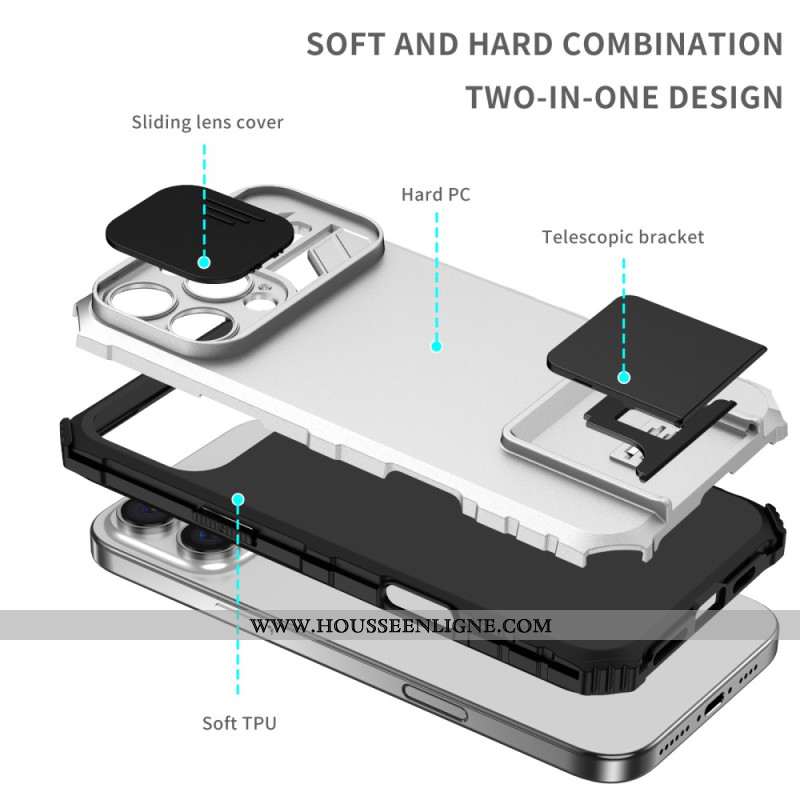 Coque iPhone 16 Pro Glissière pour Caméra et Support