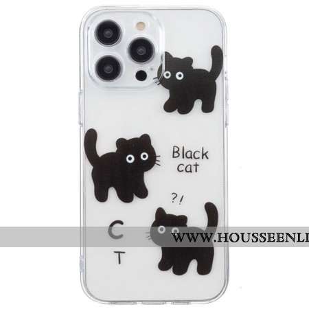 Coque iPhone 16 Pro Max Chats Noirs