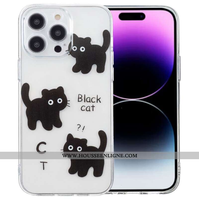 Coque iPhone 16 Pro Max Chats Noirs