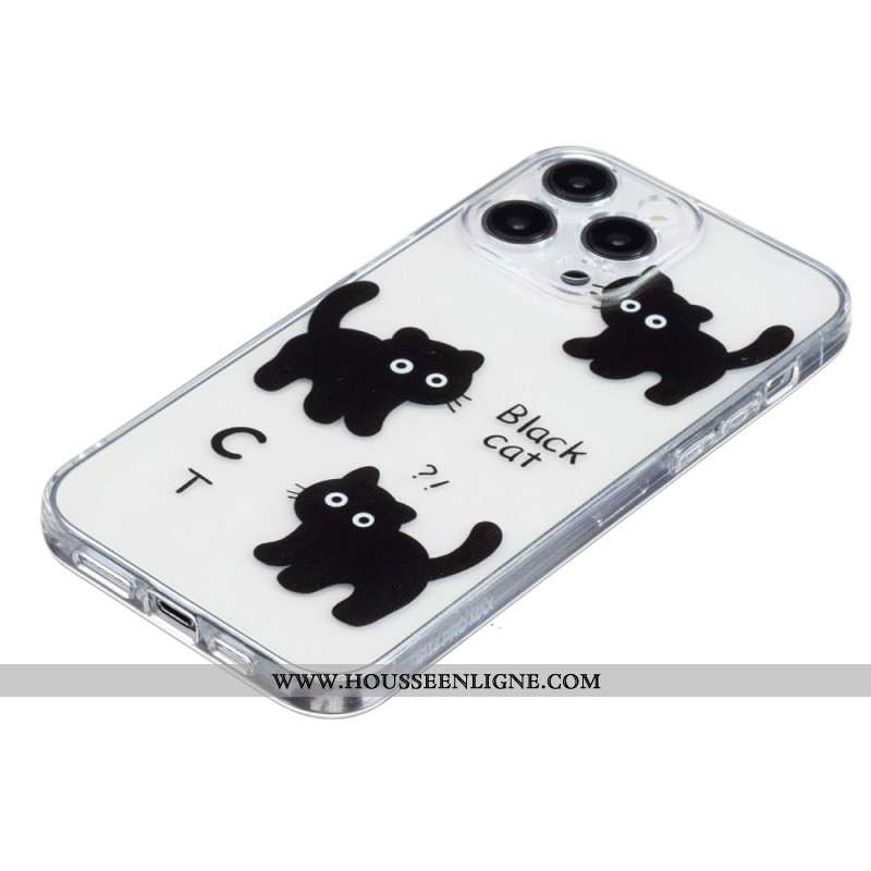 Coque iPhone 16 Pro Max Chats Noirs