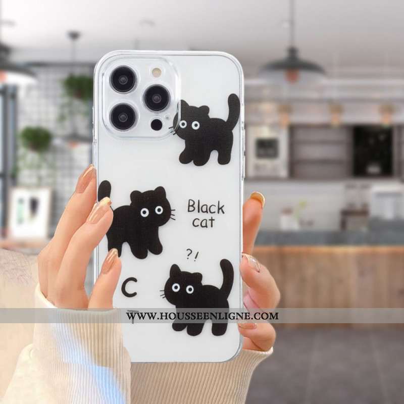 Coque iPhone 16 Pro Max Chats Noirs