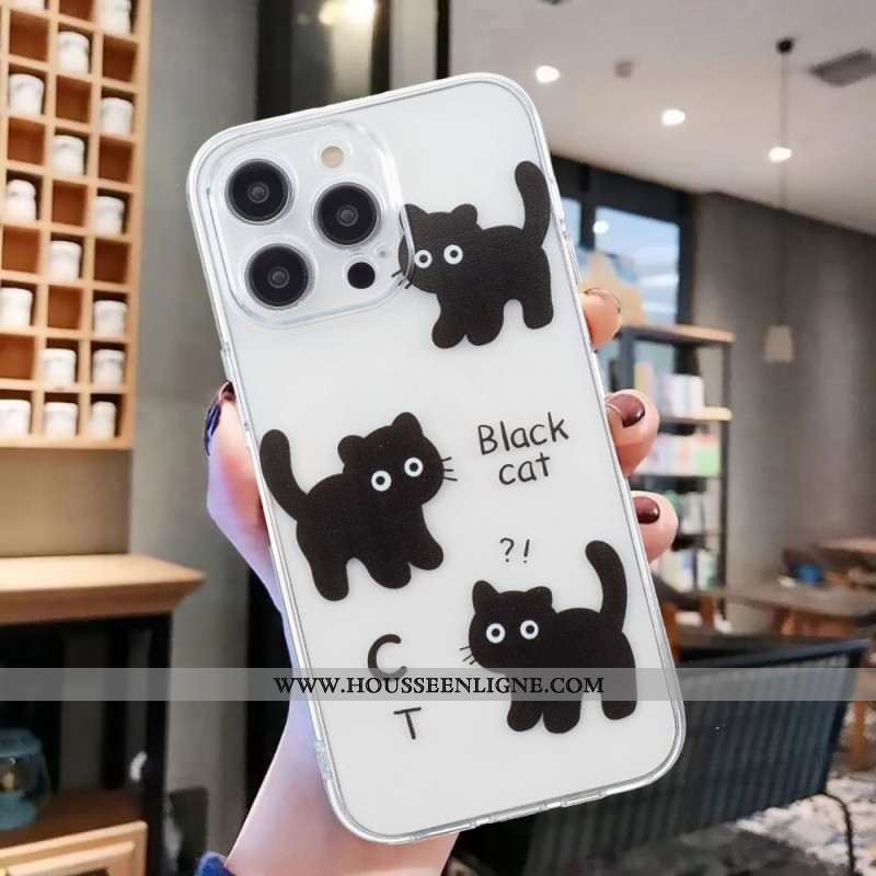 Coque iPhone 16 Pro Max Chats Noirs