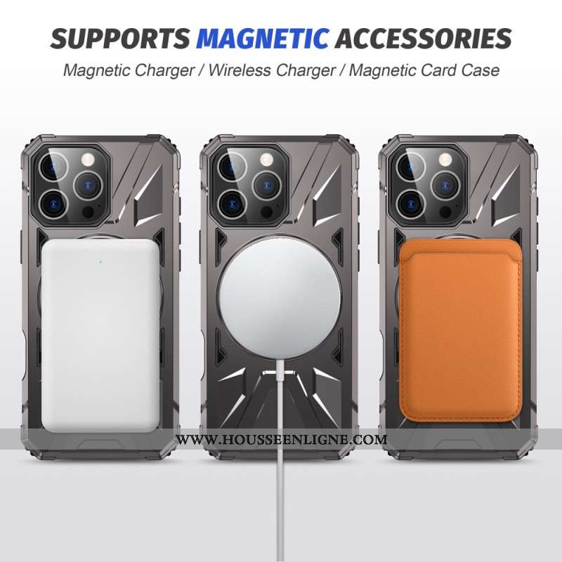 Coque iPhone 16 Pro Max Compatible MagSafe et Anneau-Support