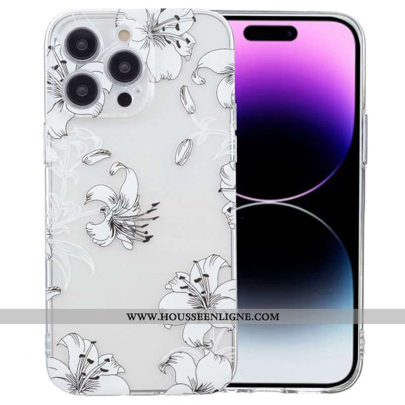 Coque iPhone 16 Pro Max Fleurs Blanches