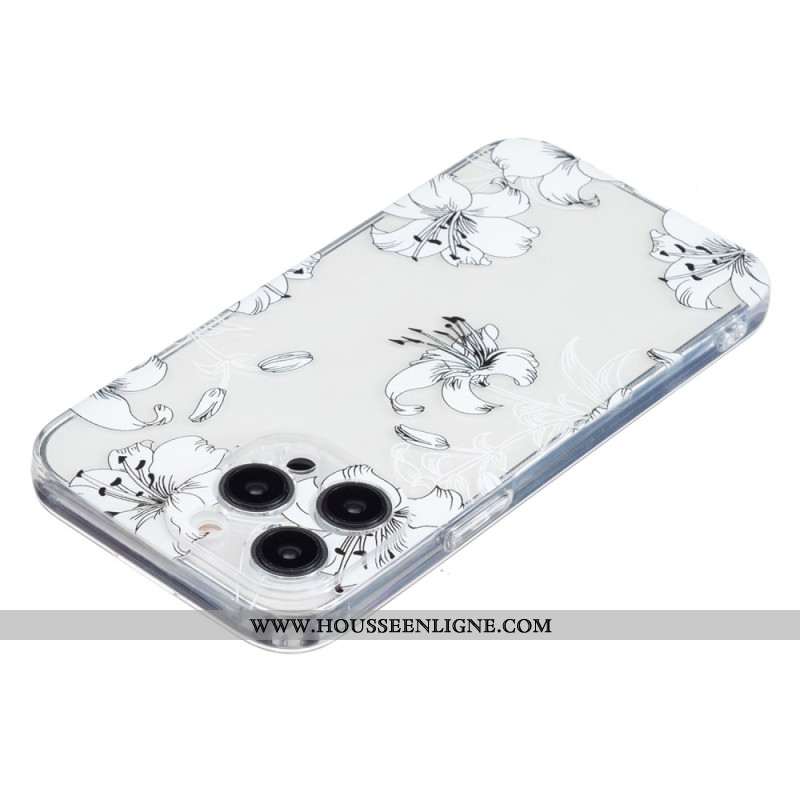 Coque iPhone 16 Pro Max Fleurs Blanches