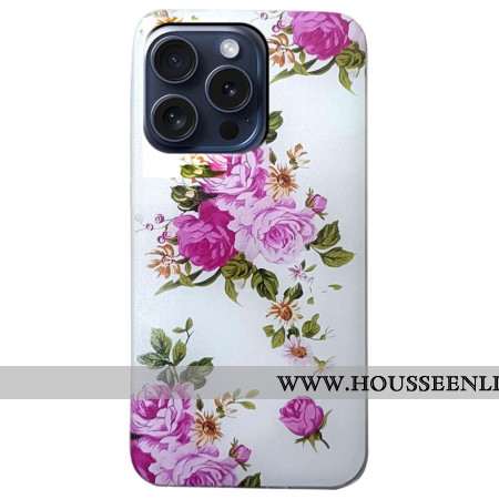 Coque iPhone 16 Pro Max Fleurs Roses