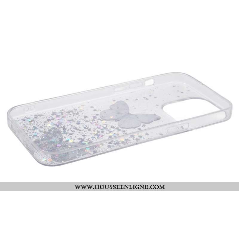 Coque iPhone 16 Pro Max Papillons Scintillants