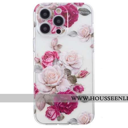 Coque iPhone 16 Pro Max Pivoines Colorées