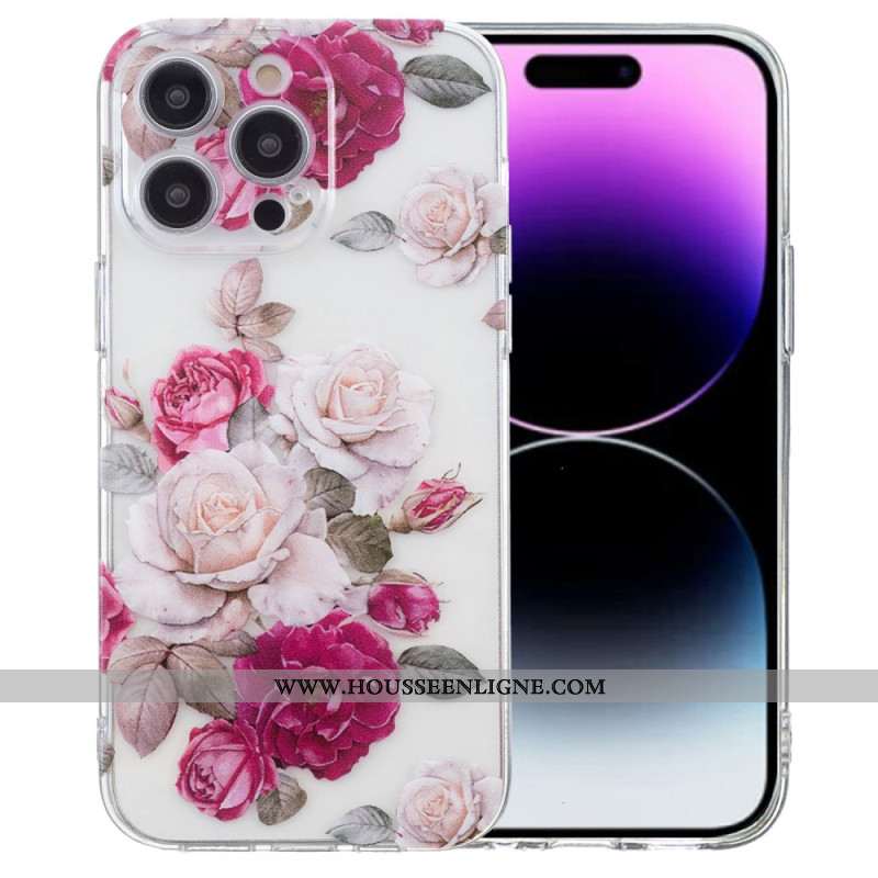 Coque iPhone 16 Pro Max Pivoines Colorées