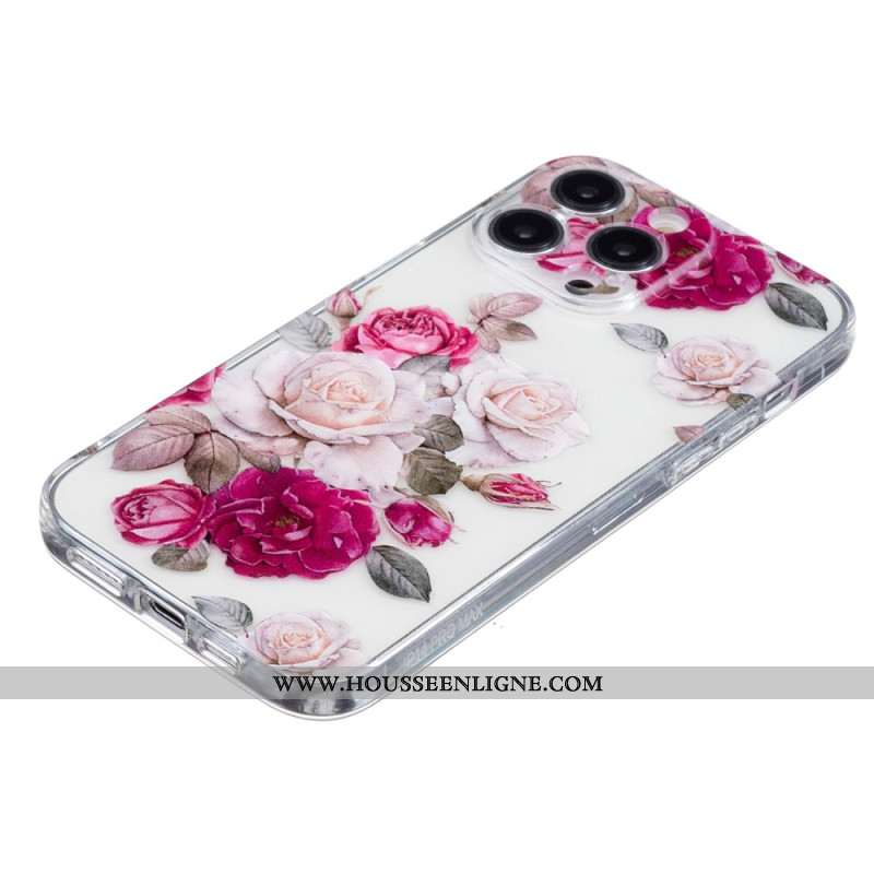 Coque iPhone 16 Pro Max Pivoines Colorées