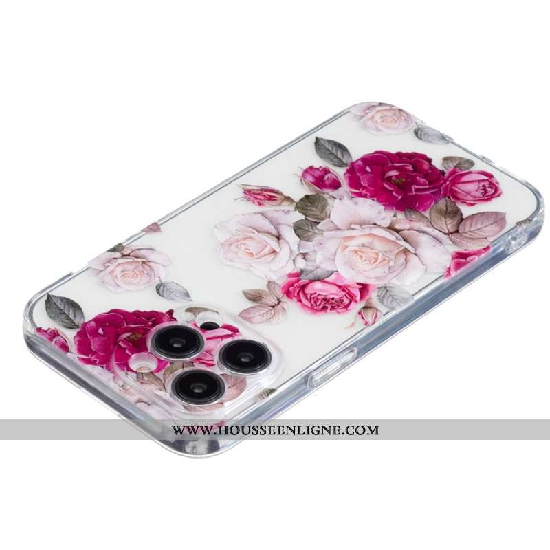 Coque iPhone 16 Pro Max Pivoines Colorées