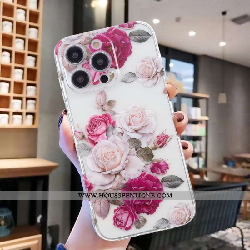 Coque iPhone 16 Pro Max Pivoines Colorées