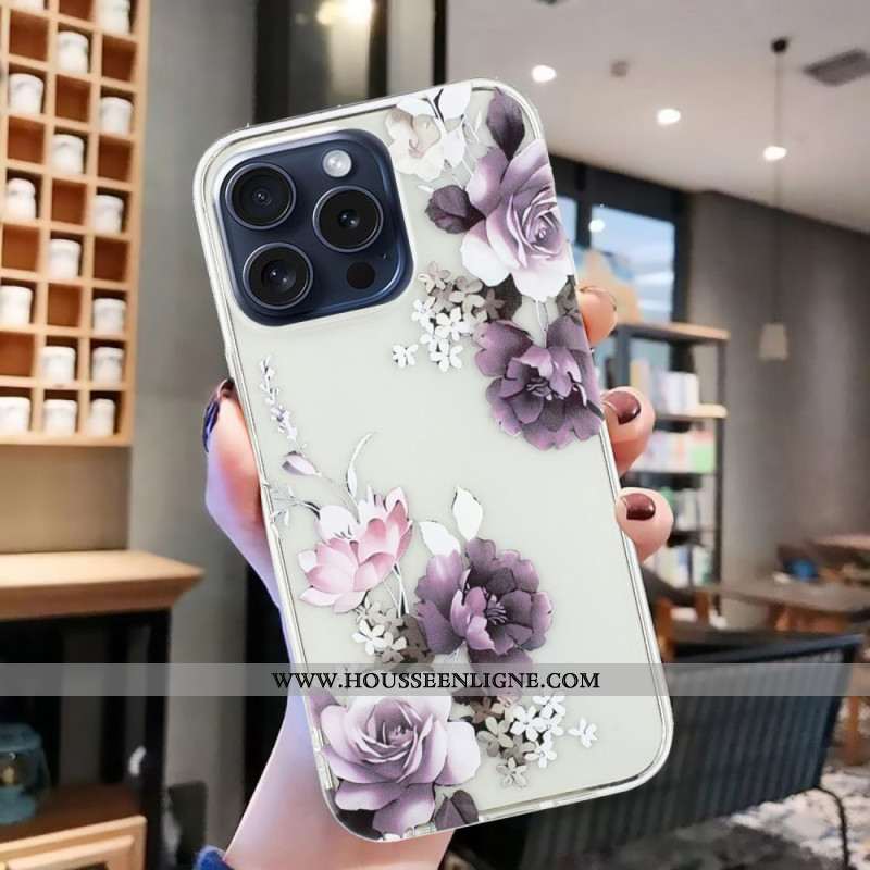 Coque iPhone 16 Pro Max Pivoines