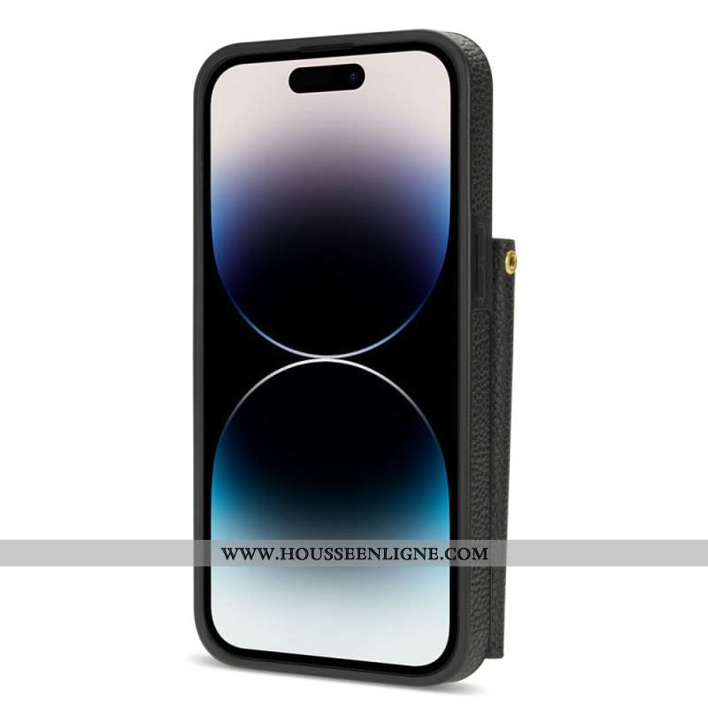 Coque iPhone 16 Pro Max Porte-Cartes et Bandoulière